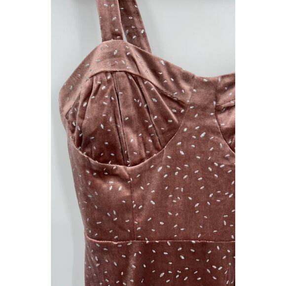 Speechless Juniors Womens Soft Velvet Champagne Silver Dress Medium NEW - Picture 3 of 12